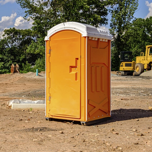 can i customize the exterior of the portable restrooms with my event logo or branding in Carroll Valley